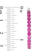 Thumbnail Image 3 of 3.0mm Lab-Created Ruby Hoop Earrings in Sterling Silver