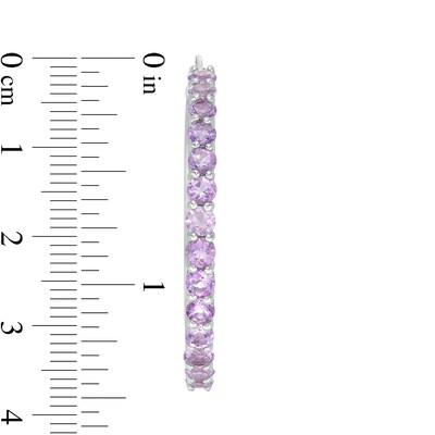 3.0mm Amethyst Hoop Earrings in Sterling Silver