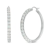 Thumbnail Image 1 of 3.0mm Lab-Created Opal Hoop Earrings in Sterling Silver