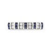 Thumbnail Image 2 of Princess-Cut Blue Sapphire and 0.10 CT. T.W. Diamond Alternating Duos Ring in 10K White Gold