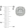Thumbnail Image 3 of 1.00 CT. T.W. Composite Diamond Double Cushion Scallop Frame Stud Earrings in 10K White Gold