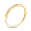 Thumbnail Image 3 of 0.04 CT. T.W. Diamond Vintage-Style Anniversary Band in 10K Gold