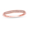 Thumbnail Image 1 of 0.04 CT. T.W. Diamond Vintage-Style Anniversary Band in 10K Rose Gold