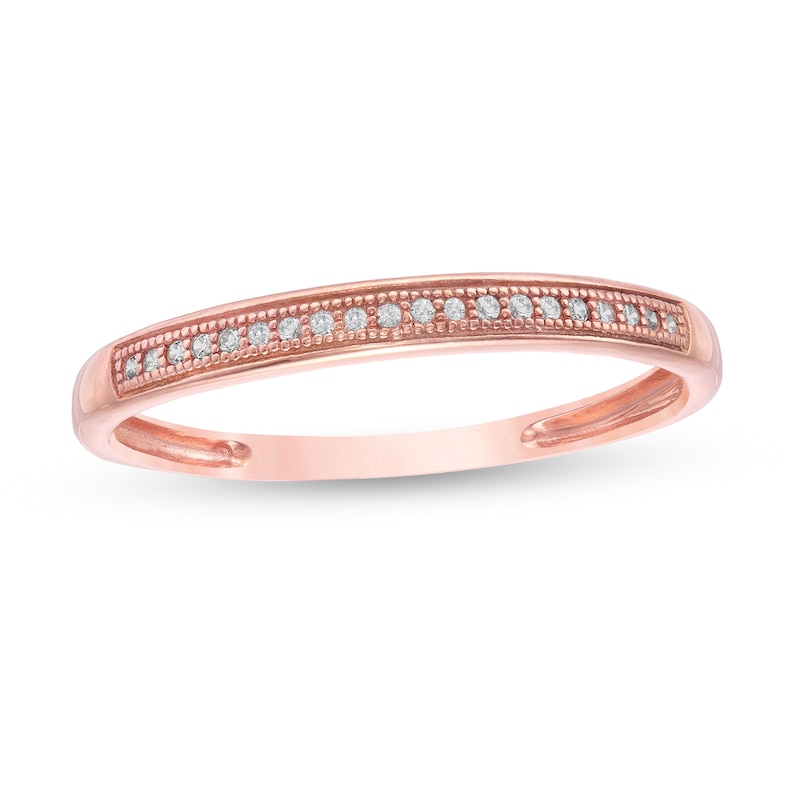 0.04 CT. T.W. Diamond Vintage-Style Anniversary Band in 10K Rose Gold|Peoples Jewellers