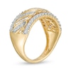 Thumbnail Image 2 of 0.33 CT. T.W. Diamond Edge Cascading Waves Anniversary Ring in 10K Gold