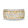 Thumbnail Image 3 of 0.33 CT. T.W. Diamond Edge Cascading Waves Anniversary Ring in 10K Gold