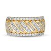 Thumbnail Image 3 of 0.33 CT. T.W. Diamond Edge Cascading Waves Anniversary Ring in 10K Gold