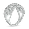 Thumbnail Image 3 of 0.33 CT. T.W. Diamond Edge Cascading Waves Anniversary Ring in 10K White Gold