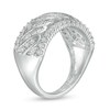 Thumbnail Image 2 of 0.33 CT. T.W. Diamond Edge Cascading Waves Anniversary Ring in 10K White Gold