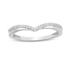 Thumbnail Image 1 of 0.10 CT. T.W. Diamond Chevron Anniversary Band in 10K White Gold