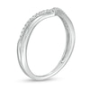 Thumbnail Image 2 of 0.10 CT. T.W. Diamond Chevron Anniversary Band in 10K White Gold