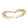 Thumbnail Image 1 of 0.10 CT. T.W. Diamond Chevron Anniversary Band in 10K Gold
