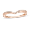 Thumbnail Image 1 of 0.10 CT. T.W. Diamond Chevron Anniversary Band in 10K Rose Gold