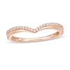 Thumbnail Image 0 of 0.10 CT. T.W. Diamond Chevron Anniversary Band in 10K Rose Gold