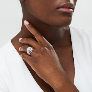 2.00 CT. T.W. Composite Diamond Frame Engagement Ring in 10K White Gold