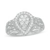 Thumbnail Image 1 of 0.50 CT. T.W. Composite Pear Diamond Teardrop Frame Vintage-Style Engagement Ring in 10K White Gold