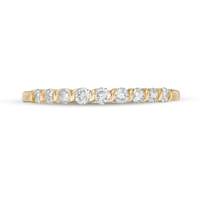 0.30 CT. T.W. Diamond Nine Stone Anniversary Band in 10K Gold