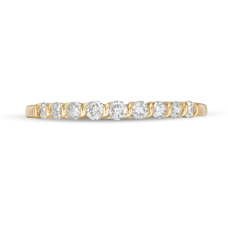 Main Image 4 of 0.30 CT. T.W. Diamond Nine Stone Anniversary Band in 10K Gold
