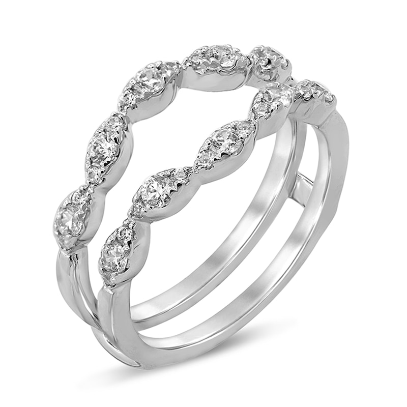 Main Image 3 of 0.45 CT. T.W. Diamond Marquise Solitaire Enhancer in 14K White Gold