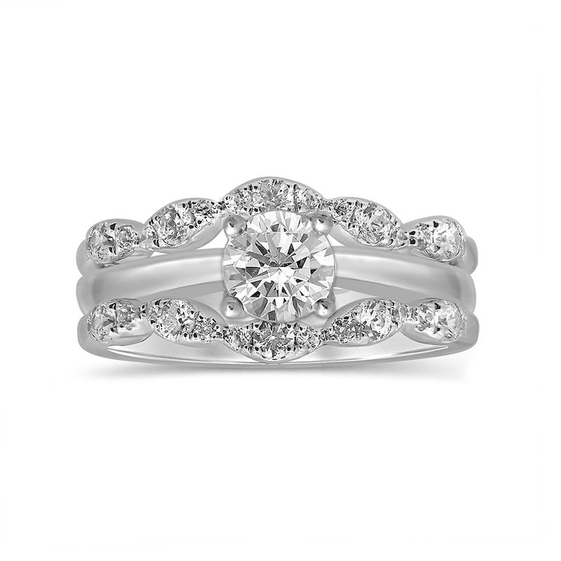 Main Image 4 of 0.45 CT. T.W. Diamond Marquise Solitaire Enhancer in 14K White Gold