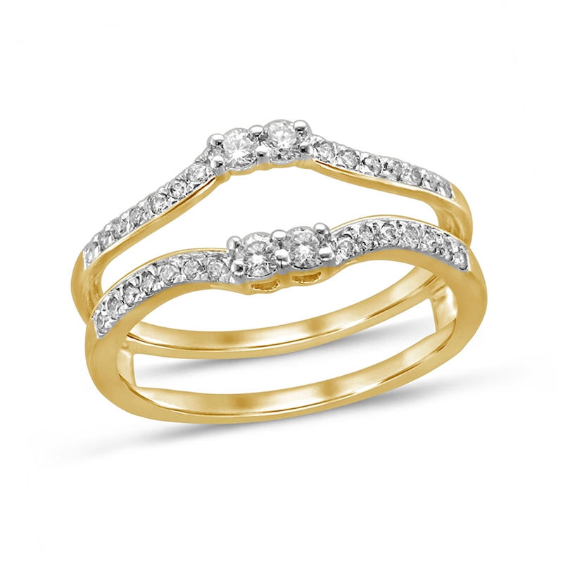 0.29 CT. T.W. Diamond Contour Solitaire Enhancer in 14K Gold