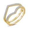 Thumbnail Image 2 of 0.18 CT. T.W. Diamond Chevron Solitaire Enhancer in 10K Gold