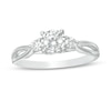 Thumbnail Image 0 of 0.50 CT. T.W. Diamond Past Present Future® Split Shank Engagement Ring in 10K White Gold