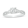 Thumbnail Image 1 of 0.50 CT. T.W. Diamond Past Present Future® Split Shank Engagement Ring in 10K White Gold