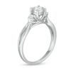Thumbnail Image 3 of 0.50 CT. T.W. Diamond Past Present Future® Split Shank Engagement Ring in 10K White Gold