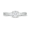 Thumbnail Image 3 of 0.50 CT. T.W. Diamond Past Present Future® Split Shank Engagement Ring in 10K White Gold