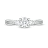 Thumbnail Image 4 of 0.50 CT. T.W. Diamond Past Present Future® Split Shank Engagement Ring in 10K White Gold