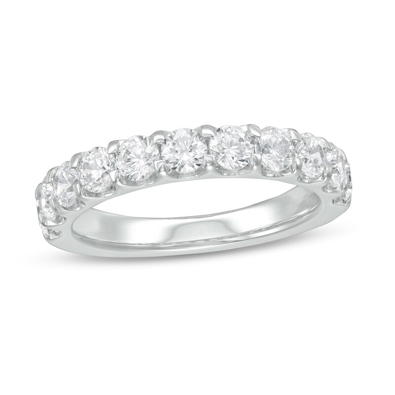 Main Image 1 of 1.20 CT. T.W. Diamond Eleven Stone Band in 10K White Gold