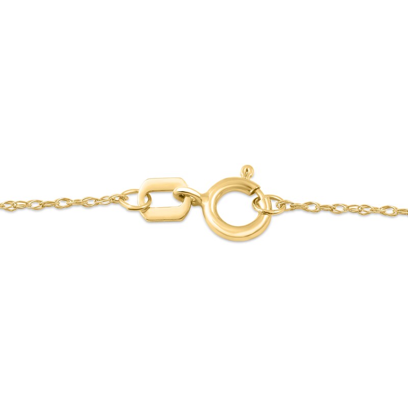 Main Image 3 of Blue Sapphire and 0.05 CT. Diamond Cross Pendant in 10K Gold