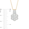 Thumbnail Image 2 of 0.95 CT. T.W. Composite Diamond Flower Frame Drop Pendant in 10K Gold