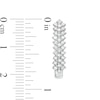 Thumbnail Image 3 of 0.95 CT. T.W. Diamond Shadow Hoop Earrings in 10K White Gold