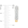 Thumbnail Image 3 of 0.95 CT. T.W. Diamond Shadow Hoop Earrings in 10K Gold