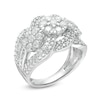 1.95 CT. T.W. Composite Diamond Trio Ring in 10K White Gold