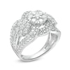 Thumbnail Image 2 of 1.95 CT. T.W. Composite Diamond Trio Ring in 10K White Gold