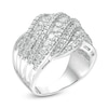 Thumbnail Image 2 of 1.95 CT. T.W. Diamond Multi-Row Crossover Ring in 10K White Gold
