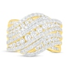 Thumbnail Image 2 of 1.95 CT. T.W. Diamond Multi-Row Crossover Ring in 10K Gold