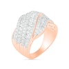 Thumbnail Image 1 of 1.95 CT. T.W. Diamond Multi-Row Crossover Ring in 10K Rose Gold