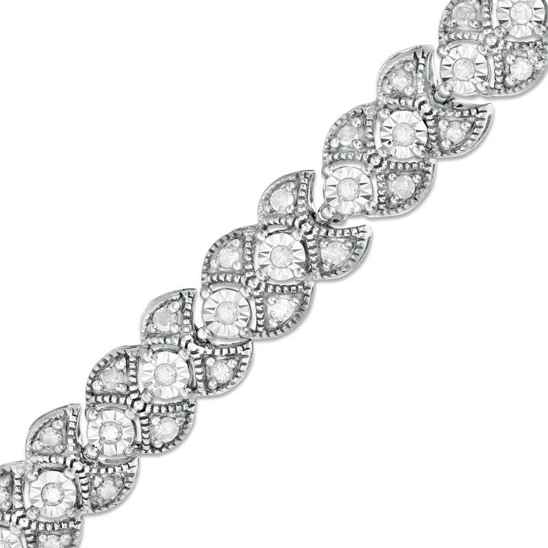 CT. T.W. Diamond Art Deco Vintage-Style Bracelet in 10K Gold