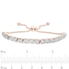 Thumbnail Image 3 of 0.45 CT. T.W. Diamond Cascading Bolo Bracelet in 10K Rose Gold - 9.5"