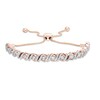 Thumbnail Image 1 of 0.95 CT. T.W. Diamond Cascading Bolo Bracelet in 10K Rose Gold - 9.5"