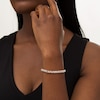 Thumbnail Image 2 of 0.95 CT. T.W. Diamond Cascading Bolo Bracelet in 10K Rose Gold - 9.5"