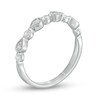 Thumbnail Image 3 of 0.30 CT. T.W. Diamond Alternating Vintage-Style Teardrops Band in 10K White Gold
