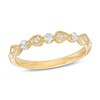 Thumbnail Image 1 of 0.30 CT. T.W. Diamond Alternating Vintage-Style Teardrops Anniversary Band in 10K Gold