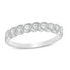 Thumbnail Image 0 of 0.18 CT. T.W. Diamond Cascading Vintage-Style Anniversary Band in 10K White Gold