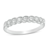 Thumbnail Image 1 of 0.18 CT. T.W. Diamond Cascading Vintage-Style Anniversary Band in 10K White Gold