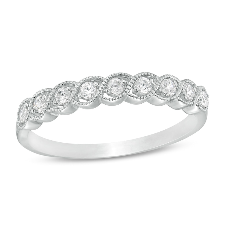 0.18 CT. T.W. Diamond Cascading Vintage-Style Anniversary Band in 10K Gold